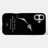 モノグラムの,詩,飛んでいる煙のある飛行機 Case-Mate iPhoneケース (裏面 (横))