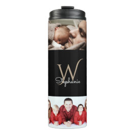 モノグラムの 10フォトコラージュブラック タンブラー