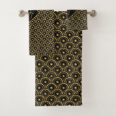 モノグラムの - black&金ゴールドart deco バスタオルセット (インサイチュ)