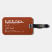 モノグラムの chic なレザー現代名 ラゲッジタグ (裏面横)