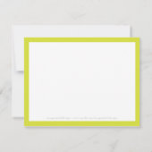 モノグラムのAppleの先生の平らなメッセージカード ノートカード (裏面)