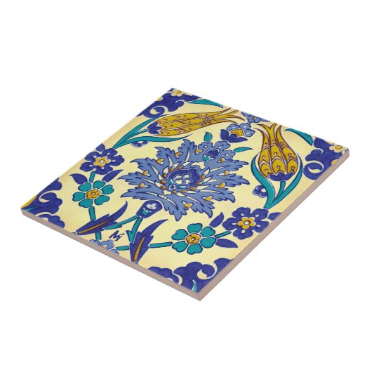 モノグラムのAzulejoの陶磁器のスタイルのヴィンテージのオーナメント タイル (側面)