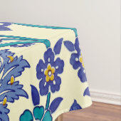 モノグラムのAzulejoの陶磁器のスタイルのヴィンテージのオーナメント テーブルクロス (インサイチュ)