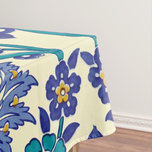 モノグラムのAzulejoの陶磁器のスタイルのヴィンテージのオーナメント テーブルクロス (インサイチュ)