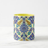 モノグラムのAzulejoの陶磁器のスタイルのヴィンテージのオーナメント マグカップ (中央)