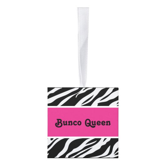 モノグラムのBuncoのかわいい女王の野生のアニマルプリント キューブオーナメント (右)