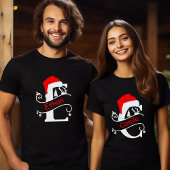 モノグラムのC名のパーソナライズされたクリスマス Tシャツ