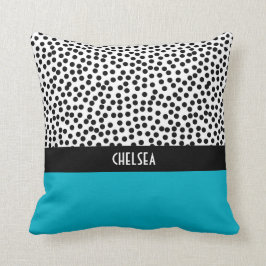 モノグラムのColorblockの水が付いているDalmationの点 クッション