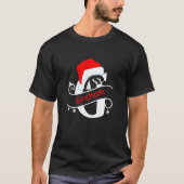 モノグラムのG名のパーソナライズされたクリスマス Tシャツ (正面)