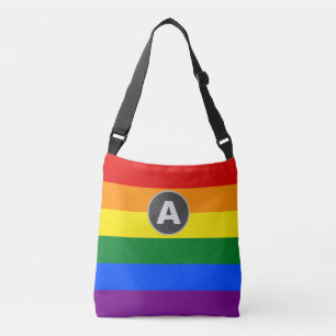 モノグラムのLGBTQ虹プライド旗 クロスボディバッグ
