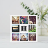 モノグラムのSquare 8フォトインスタグラムコラージュ シーズンカード (スタンド正面)