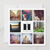 モノグラムのSquare 8フォトインスタグラムコラージュ シーズンカード (正面)