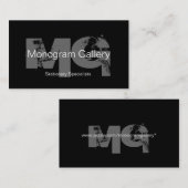 モノグラムはっきりしたカスタマイズ可能な名刺 名刺 (正面/裏面)