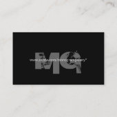 モノグラムはっきりしたカスタマイズ可能な名刺 名刺 (裏面)