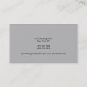 モノグラムはっきりしたグレーブラックプロフェッショナル 名刺 (裏面)