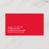 モノグラムはっきりしたブラック&レッドプロフェッショナルDJ 名刺 (裏面)