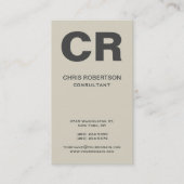 モノグラムはっきりしたミニマモダンリスト 名刺 (正面)