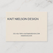 モノグラムはっきりしたモダンプロフェッショナルネイビーブルー 名刺 (裏面)