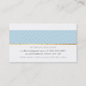 モノグラムはっきりしたロゴ山模様ベビーブルー 名刺 (裏面)