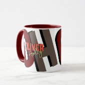 モノグラムはっきりした名(シャドウ付き) マグカップ (正面左)