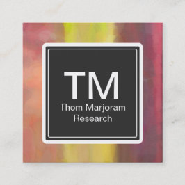 モノグラムはっきりした筆跡 スクエア名刺