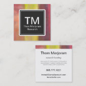 モノグラムはっきりした筆跡 スクエア名刺 (正面/裏面)