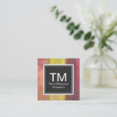 モノグラムはっきりした筆跡 スクエア名刺 (スタンド正面)