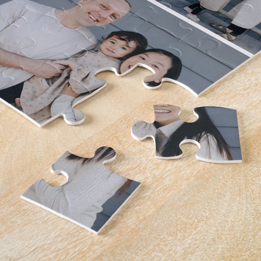 モノグラムはっきりした編集可能カラーフォトコラージュパズル ジグソーパズル (側面)
