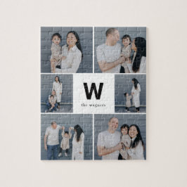 モノグラムはっきりした編集可能カラーフォトコラージュパズル ジグソーパズル