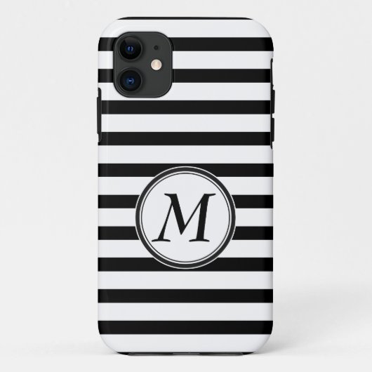 モノグラムはとの縞で飾ります Case-Mate iPhoneケース (裏面)