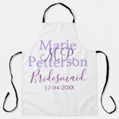 モノグラムは名前の文字を追加結婚bridesmaidのメイド エプロン (正面)