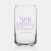 モノグラムは名前の文字を追加結婚bridesmaidのメイド ガラス缶 (裏面)