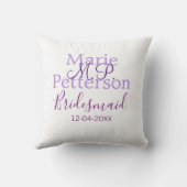 モノグラムは名前の文字を追加結婚bridesmaidのメイド クッション (裏面)