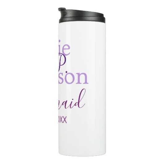 モノグラムは名前の文字を追加結婚bridesmaidのメイド タンブラー (回転右)