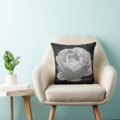 -モノグラムは白黒に上がりました クッション (椅子)