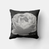 -モノグラムは白黒に上がりました クッション (裏面)