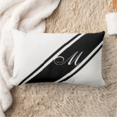 モノグラムは縞で飾り、 ランバークッション (ブランケット)