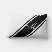 モノグラムは縞で飾り、 ランバークッション (裏面)