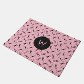 モノグラムは美容師パターンを切ります ドアマット (アングル)