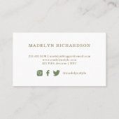 モノグラムは|の会合媒体を去ります 名刺 (裏面)