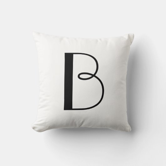 モノグラムはBを置きます クッション (正面)