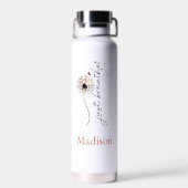 モノグラムはDandelionヨガセルフを呼吸気にす ウォーターボトル (背面)