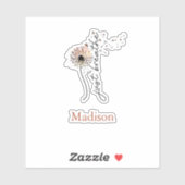 モノグラムはDandelionヨガセルフを呼吸気にす シール (シート)