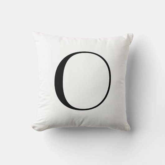 モノグラムはOを置きます クッション (正面)