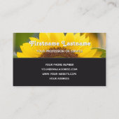 モノグラムひまわり花屋ウェディングプランナー灰色 名刺 (裏面)