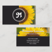 モノグラムひまわり花屋ウェディングプランナー灰色 名刺 (正面/裏面)