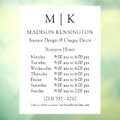 モノグラムまたはロゴの追加の営業時間 ウィンドウサイン (シート3)