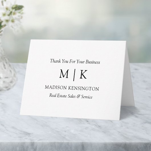 モノグラムまたはロゴの追加ビジネスありがとうございます ノートカード
