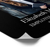 モノグラムまたはロゴの追加ビジネス従業員賞 ポスター (角)