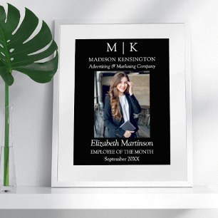 モノグラムまたはロゴの追加ビジネス従業員賞 ポスター